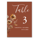 Elegante minimalistische terracotta wilde bloem br kaart (Achterkant)