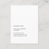 Elegante minimalistische textuur witte consultant visitekaartje (Achterkant)