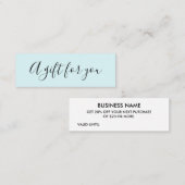 Elegante minimalistische trendy moderne kortingska mini visitekaartje (Voorkant / Achterkant)