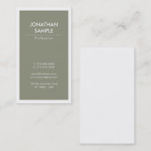 Elegante minimalistische trendy platte luxe modern visitekaartje (Voorkant / Achterkant)