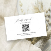 Elegante Minimalistische Trouw QR Online RSVP Kaar Informatiekaartje