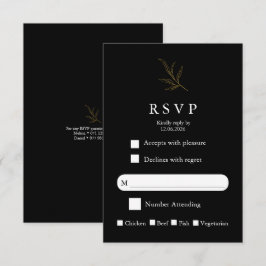 Elegante Minimalistische Trouw-RSVP-Kaart Modern E RSVP Kaartje