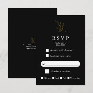 Elegante Minimalistische Trouw-RSVP-Kaart Modern E RSVP Kaartje