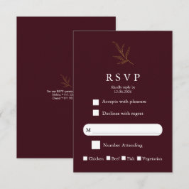 Elegante Minimalistische Trouw RSVP Kaart Modern S