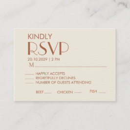 Elegante Minimalistische Trouw-RSVP-Kaart - Neutra Informatiekaartje
