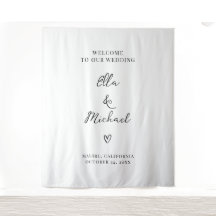 Elegante Minimalistische Trouw Welkom Bord - Tapij