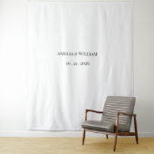 Elegante Minimalistische Trouwachtergrond Wandkleed (In situ)