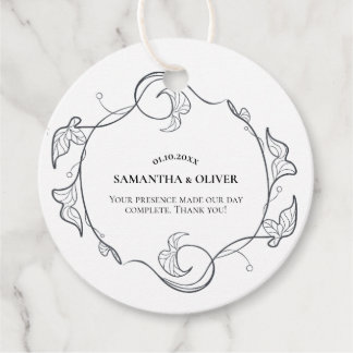 Elegante Minimalistische Trouwcadeautag Bedankjes Labels