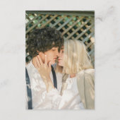 Elegante minimalistische trouwdetails Foto Informatiekaartje (Achterkant)