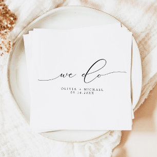 Elegante Minimalistische Trouwen Servet