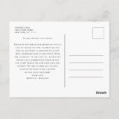 Elegante minimalistische trouwfoto bedankt briefkaart (Achterkant)