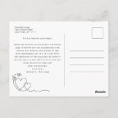 Elegante minimalistische trouwfoto bedankt briefkaart (Achterkant)