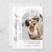 Elegante minimalistische trouwfoto QR-code 2 FOTO Kaart (Voorkant)