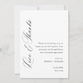 Elegante minimalistische trouwfoto QR-code Bedankkaart (Voorkant)