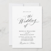 Elegante minimalistische trouwfoto QR-code FOTO Kaart (Voorkant)