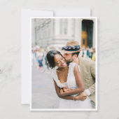 Elegante minimalistische trouwfoto QR-code Save The Date (Achterkant)