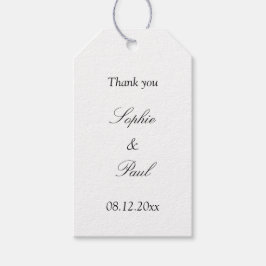 Elegante Minimalistische Trouwgeschenk Bedankt Cadeaulabel