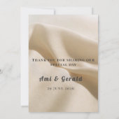 Elegante Minimalistische Trouwkaart naar Maat Aankondiging (Achterkant)