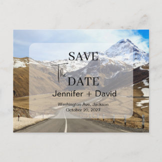 Elegante Minimalistische Trouwkaart Save the Date Briefkaart