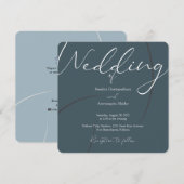 Elegante minimalistische trouwkaart sjabloon (Voorkant / Achterkant)