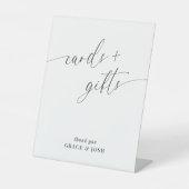 Elegante minimalistische trouwkaarten en geschenke reclamebord met voetstuk (Voorkant)