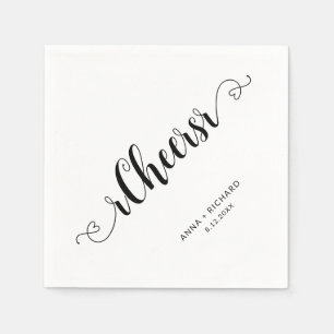 Elegante Minimalistische Trouwkaarten Persoonlijk  Servet
