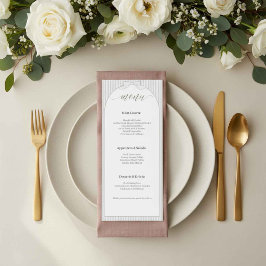 Elegante Minimalistische Trouwlocatie Moderne Boog Menu