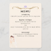 Elegante Minimalistische Trouwmenu Kaart (Voorkant)