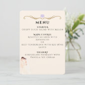 Elegante Minimalistische Trouwmenu Kaart (Staand voorkant)