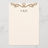 Elegante Minimalistische Trouwmenu Kaart (Achterkant)