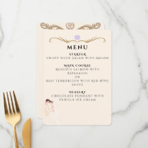 Elegante Minimalistische Trouwmenu Kaart