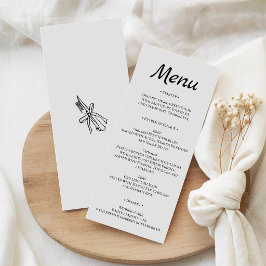 Elegante Minimalistische Trouwmenu Menu