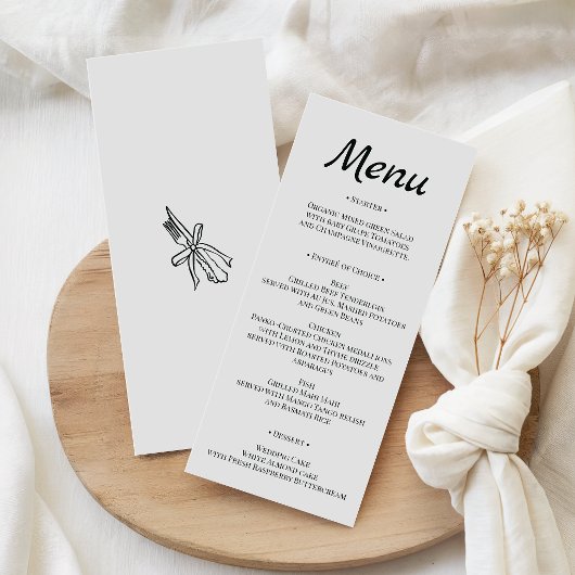 Elegante Minimalistische Trouwmenu Menu