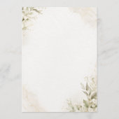 Elegante minimalistische trouwmenu menu (Achterkant)
