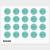 Elegante minimalistische trouwstickers ronde sticker (Vel)