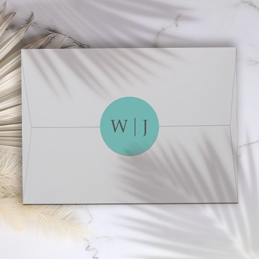 Elegante minimalistische trouwstickers ronde sticker