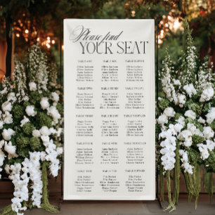 Elegante Minimalistische Trouwstoelindeling Vinyl  Spandoek