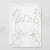 Elegante Minimalistische Trouwuitnodiging Kaart (Achterkant)