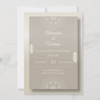 Elegante Minimalistische Trouwuitnodiging Template Kaart