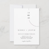 Elegante Minimalistische Trouwuitnodiging Typograf Kaart (Voorkant)