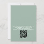 Elegante Minimalistische Tuin Bloemencode QR Huwel Kaart (Achterkant)