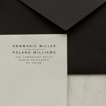 Elegante minimalistische twee achternamen retourad