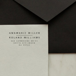 Elegante minimalistische twee achternamen retourad  zelfinktende stempel