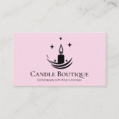 Elegante minimalistische typografie kaarsenmaker r visitekaartje (Voorkant)