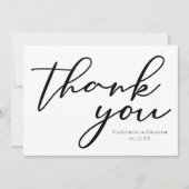 Elegante Minimalistische Typografie Trouw Persoonl Bedankkaart (Voorkant)