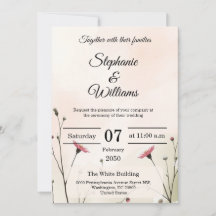 Elegante Minimalistische Typografie Trouwkaart