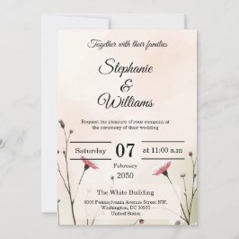 Elegante Minimalistische Typografie Trouwkaart Kaart