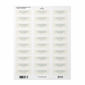 Elegante Minimalistische Typografische Teal Etiket (Full Sheet)