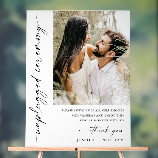 Elegante Minimalistische Uitgeschakelde Trouwcerem Acryl Bord (Neutraal)