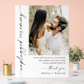 Elegante Minimalistische Uitgeschakelde Trouwcerem Acryl Bord (Huwelijk)